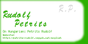 rudolf petrits business card